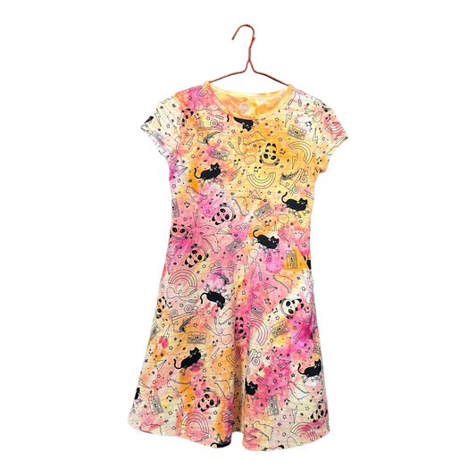 Girls Doodle Dress Size Medium 7-8